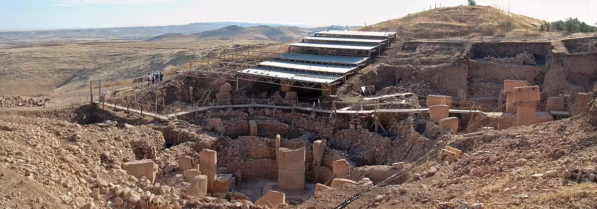 View of the archaeological site of Göbekli Tepe