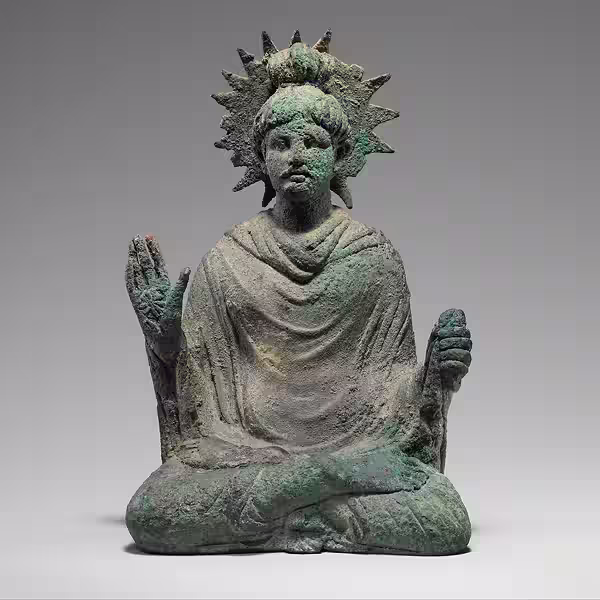 History of meditation - Seated Buddha from Gandhara, in yogic position, Met Museum
