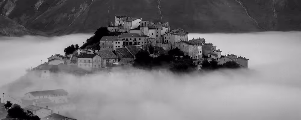 Conscious Exploring, village in the fog, credit Matthias Speicher